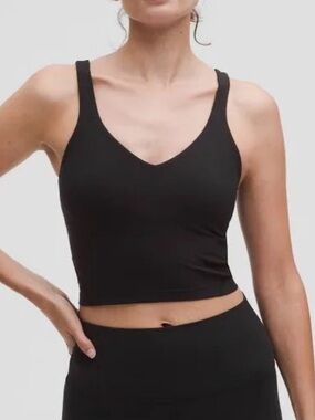 lululemon athletica Black Cropped V-Neck Tank Top
